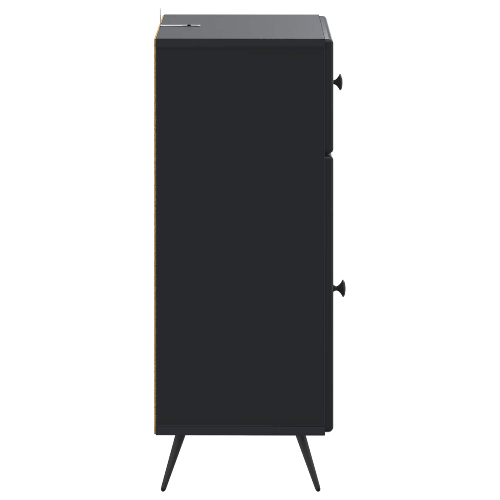 vidaXL Bathroom Storage Cainet BREDA Black 30 x 31 x 80 cm 5