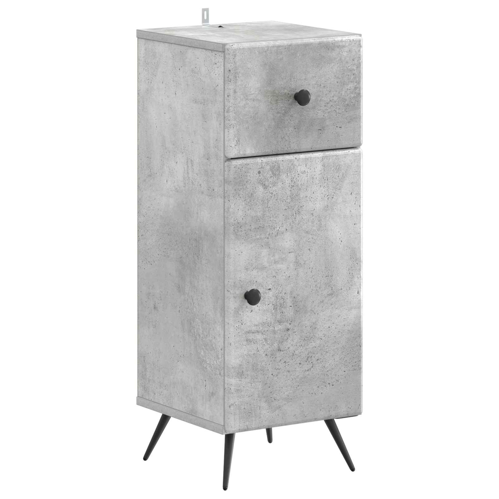 vidaXL Bathroom Storage Cainet BREDA Concrete Grey 30 x 31 x 80 cm 2