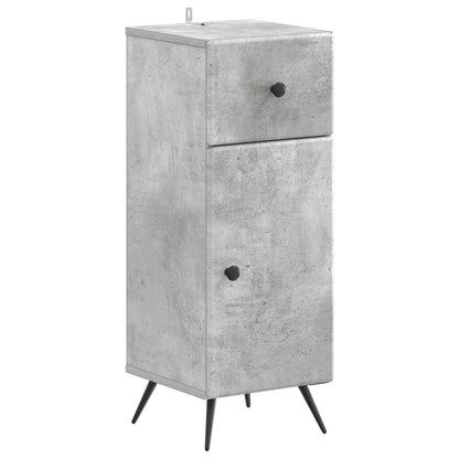 vidaXL Bathroom Storage Cainet BREDA Concrete Grey 30 x 31 x 80 cm 2