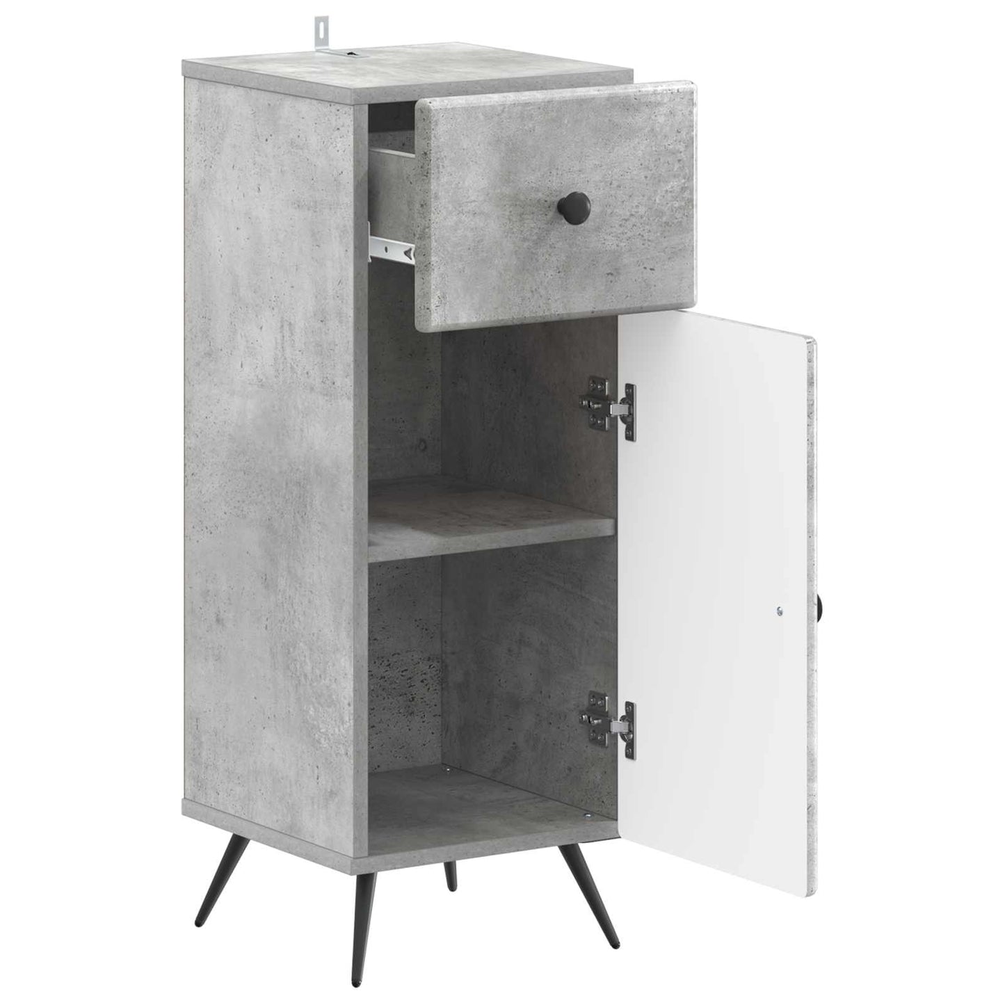 vidaXL Bathroom Storage Cainet BREDA Concrete Grey 30 x 31 x 80 cm 3