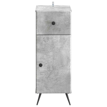 vidaXL Bathroom Storage Cainet BREDA Concrete Grey 30 x 31 x 80 cm 4