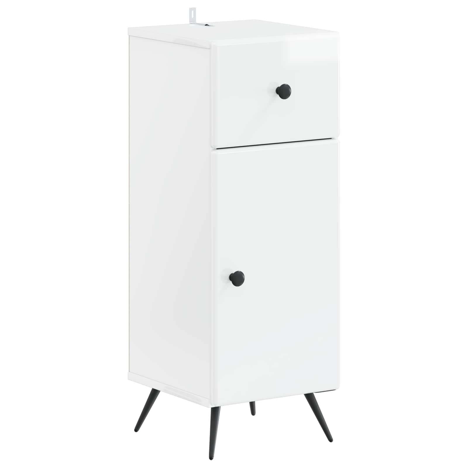 vidaXL Bathroom Storage Cainet BREDA High Gloss White 30 x 31 x 80 cm 2