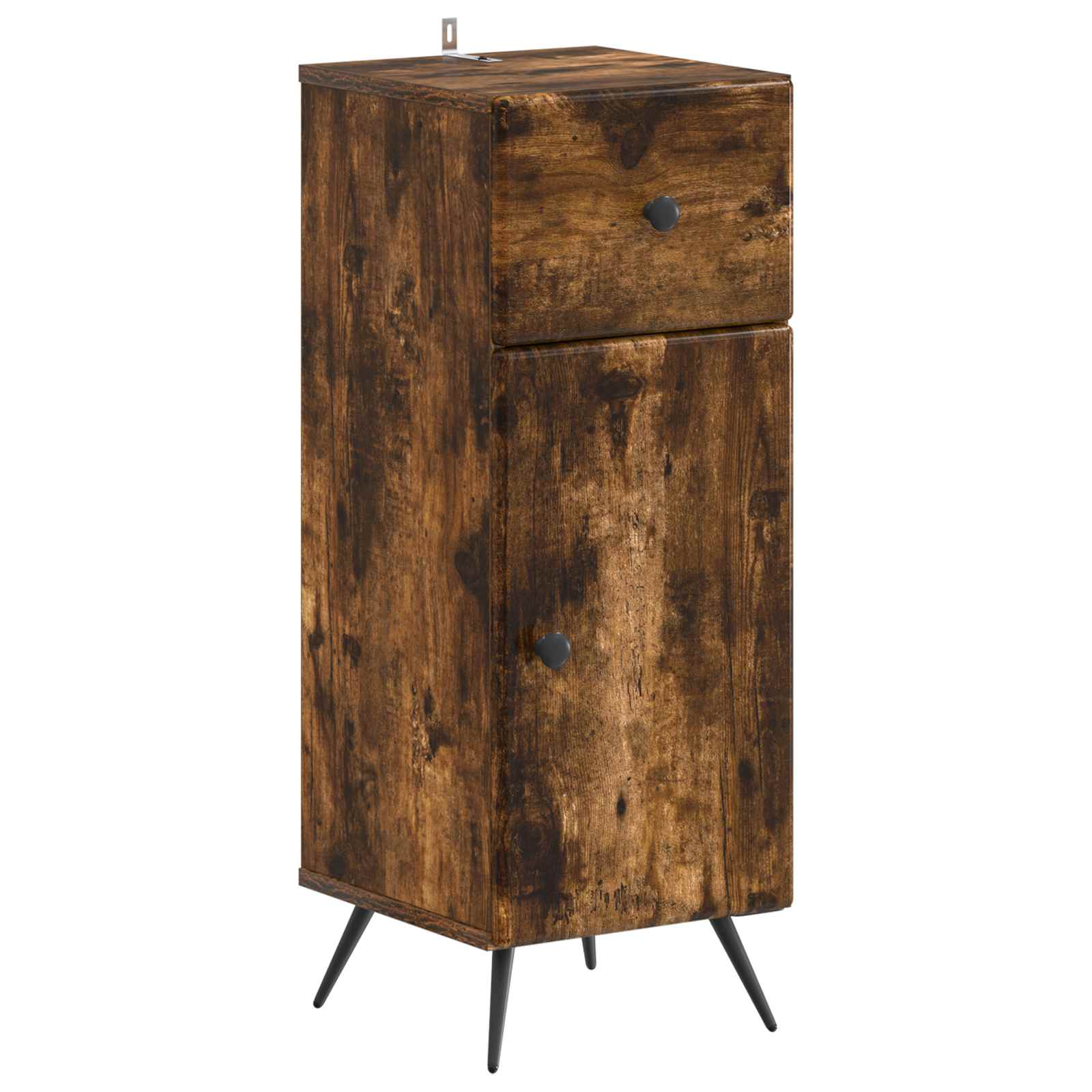 vidaXL Bathroom Storage Cainet BREDA Smoked Oak 30 x 31 x 80 cm 2