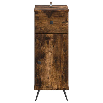 vidaXL Bathroom Storage Cainet BREDA Smoked Oak 30 x 31 x 80 cm 4