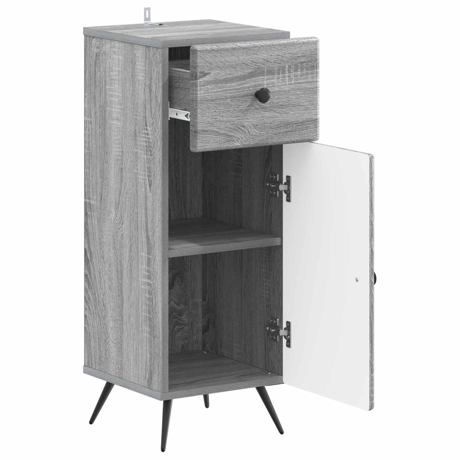 vidaXL Bathroom Storage Cainet BREDA Grey Sonoma 30 x 31 x 80 cm 3