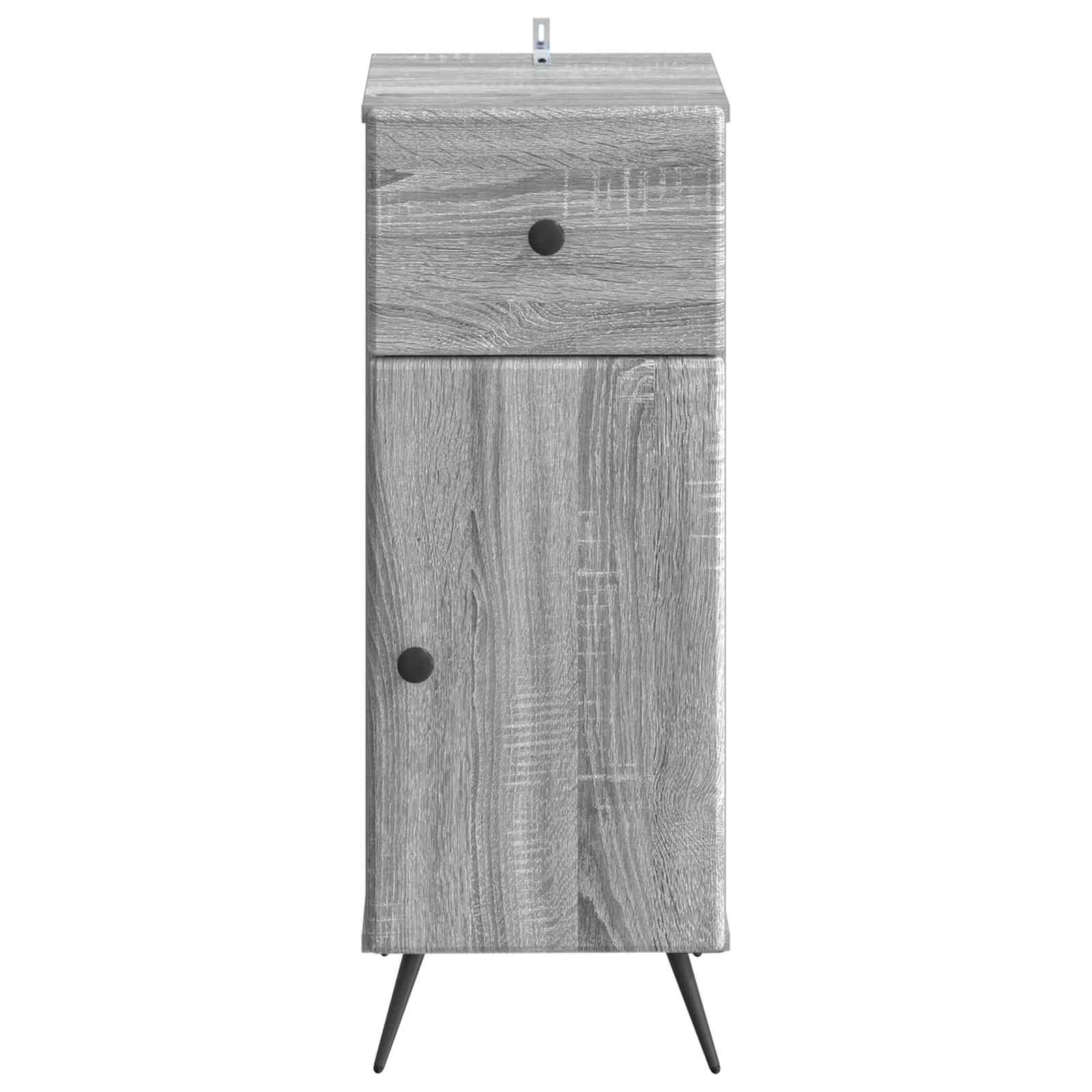 vidaXL Bathroom Storage Cainet BREDA Grey Sonoma 30 x 31 x 80 cm 4