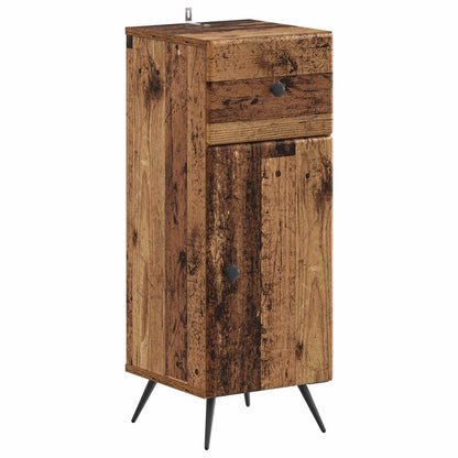 vidaXL Bathroom Storage Cainet BREDA Old Wood 30 x 31 x 80 cm 2