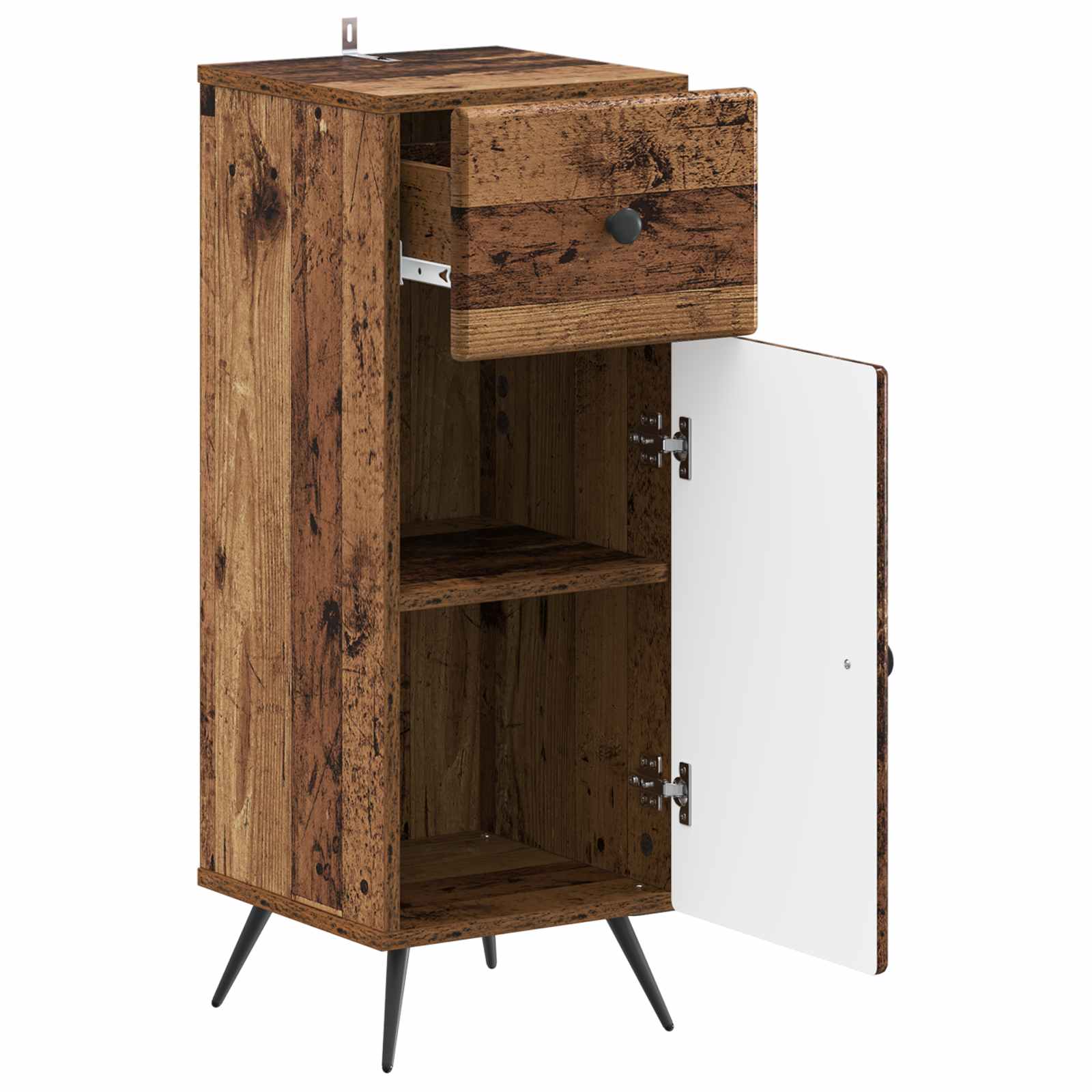 vidaXL Bathroom Storage Cainet BREDA Old Wood 30 x 31 x 80 cm 3