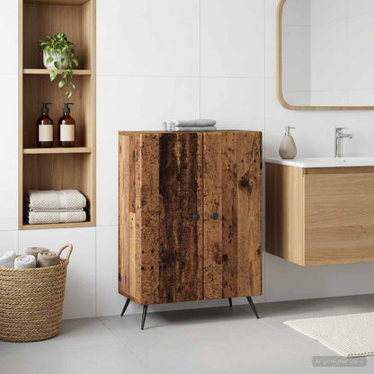 vidaXL Bathroom Storage Cainet BREDA Old Wood 59.5 x 31 x 80 cm 1