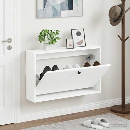 vidaXL Wall-Mounted Shoe Cabinet BREDA 71 x 17 x 43 cm Engineered Wood 1