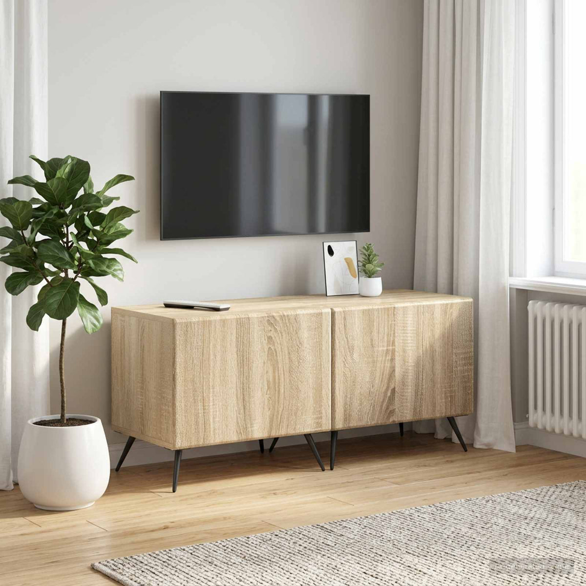 vidaXL TV Cabinet Sonoma Oak Engineered Wood 1