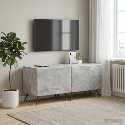 vidaXL TV Cabinet Concrete Grey Engineered Wood 1