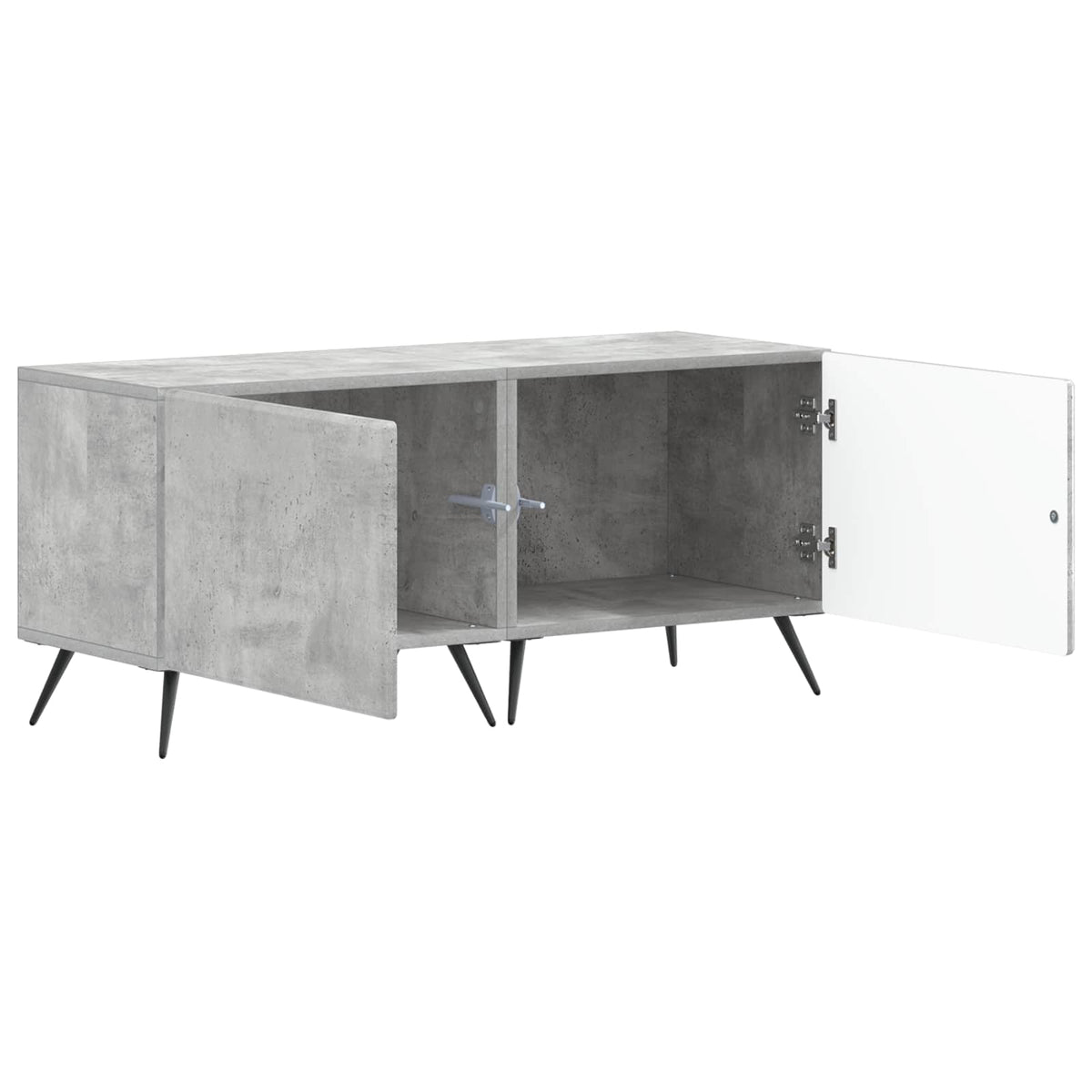 vidaXL TV Cabinet Concrete Grey Engineered Wood 3