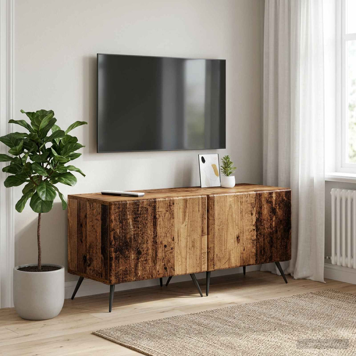 vidaXL TV Cabinet Old Wood Engineered Wood 1