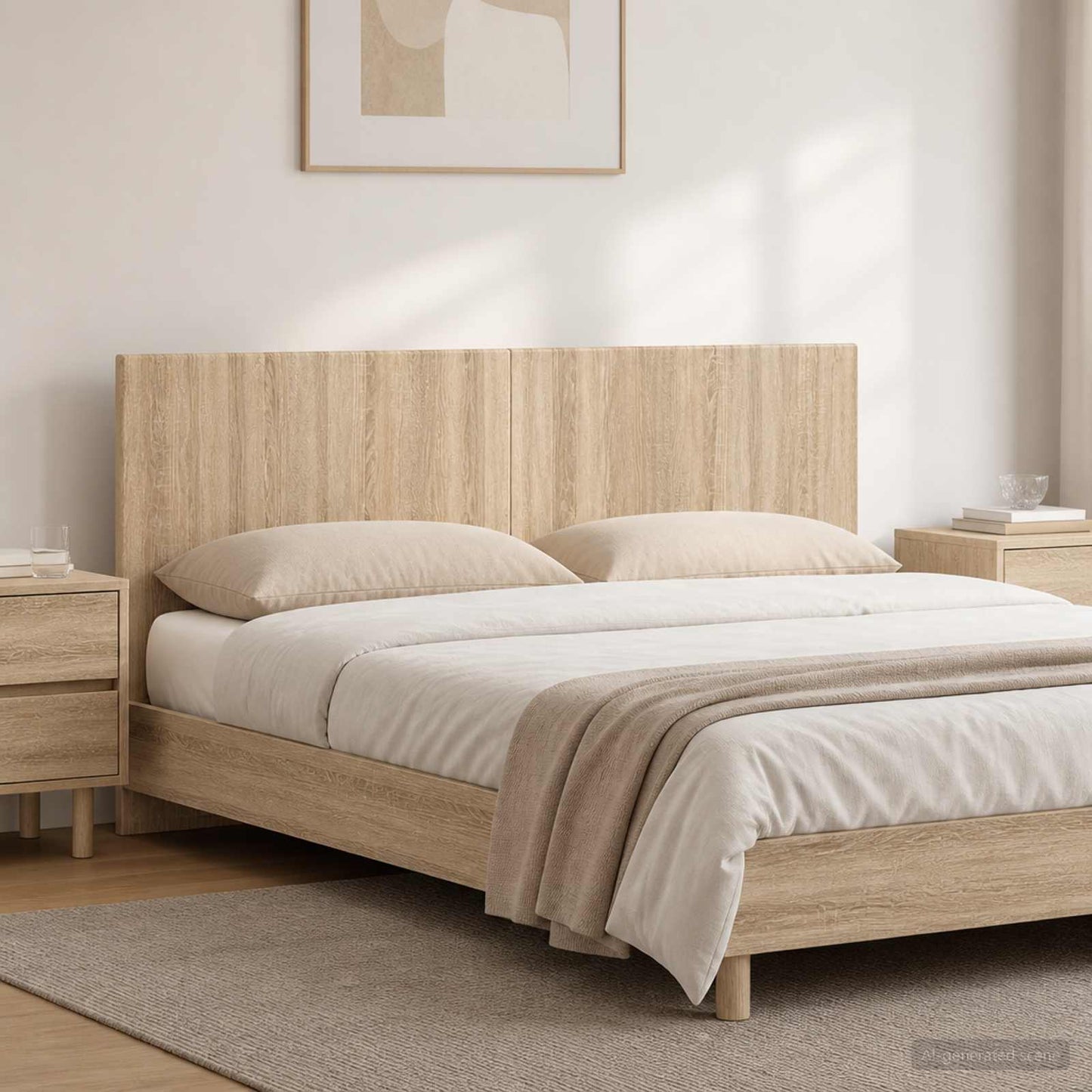 vidaXL Wall-Mounted Headboard BREDA Sonoma Oak Engineered Wood 1