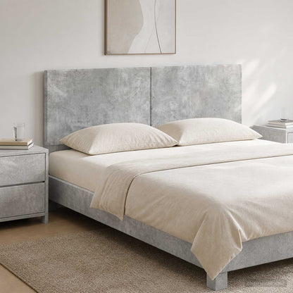 vidaXL Wall-Mounted Headboard BREDA Concrete Grey Engineered Wood 1