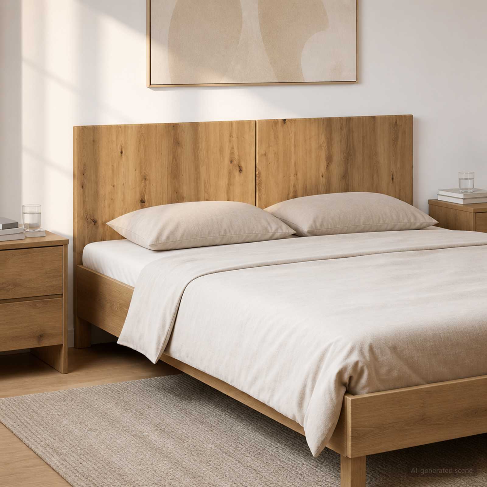 vidaXL Wall-Mounted Headboard BREDA Artisan Oak Engineered Wood 1