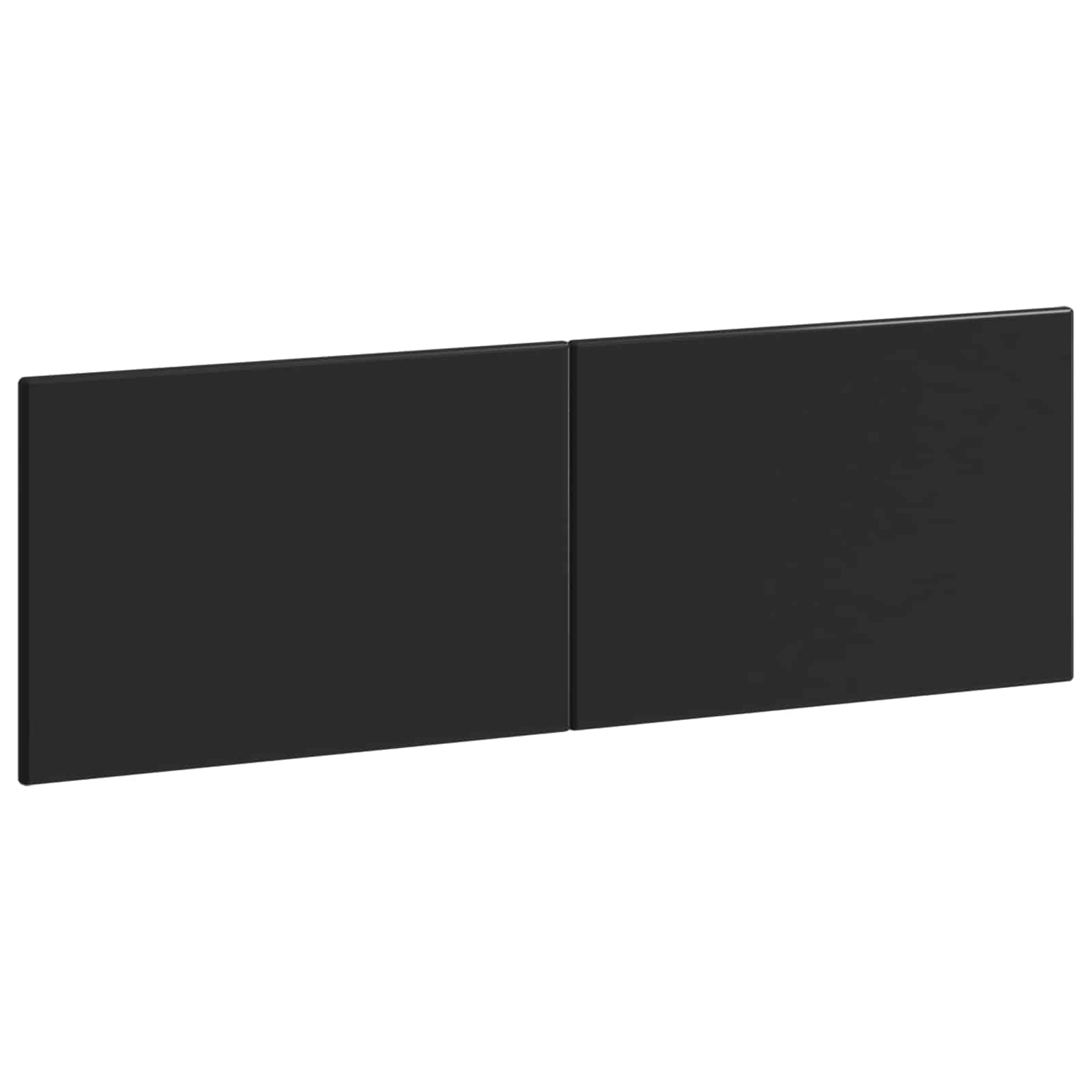 vidaXL Wall-Mounted Headboard BREDA Black Engineered Wood 2