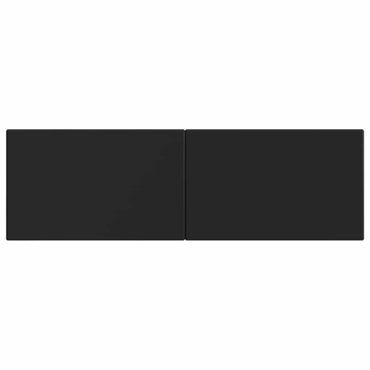vidaXL Wall-Mounted Headboard BREDA Black Engineered Wood 3