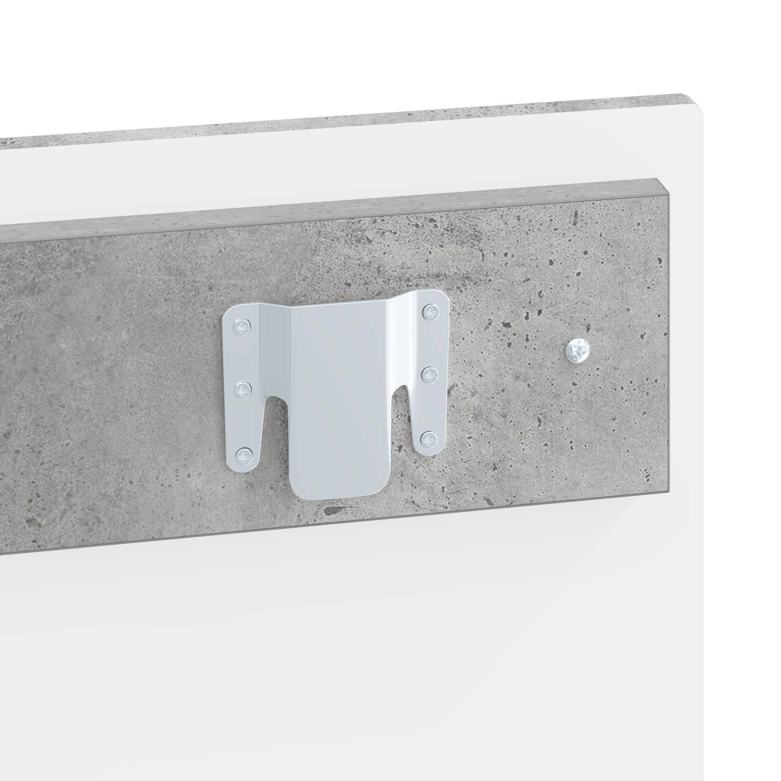 vidaXL Wall-Mounted Headboard BREDA Concrete Grey Engineered Wood 6
