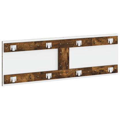 vidaXL Wall-Mounted Headboard BREDA Smoked Oak Engineered Wood 5