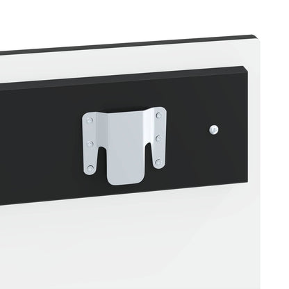 vidaXL Wall-Mounted Headboard BREDA Black Engineered Wood 6