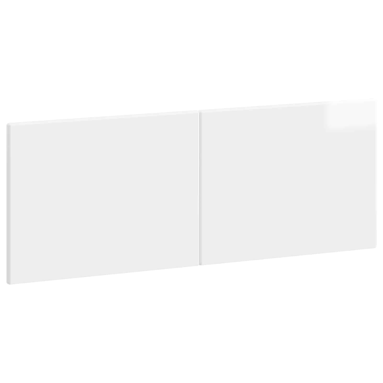 vidaXL Wall-Mounted Headboard BREDA High Gloss White Engineered Wood 2