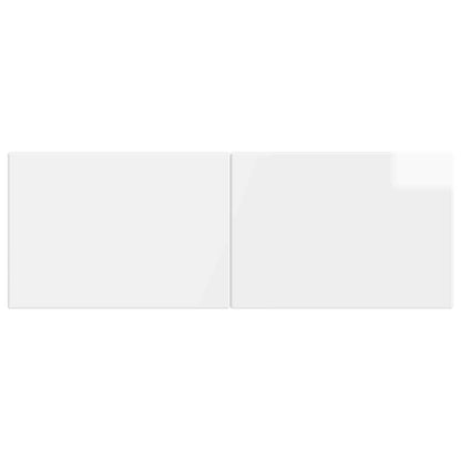 vidaXL Wall-Mounted Headboard BREDA High Gloss White Engineered Wood 3