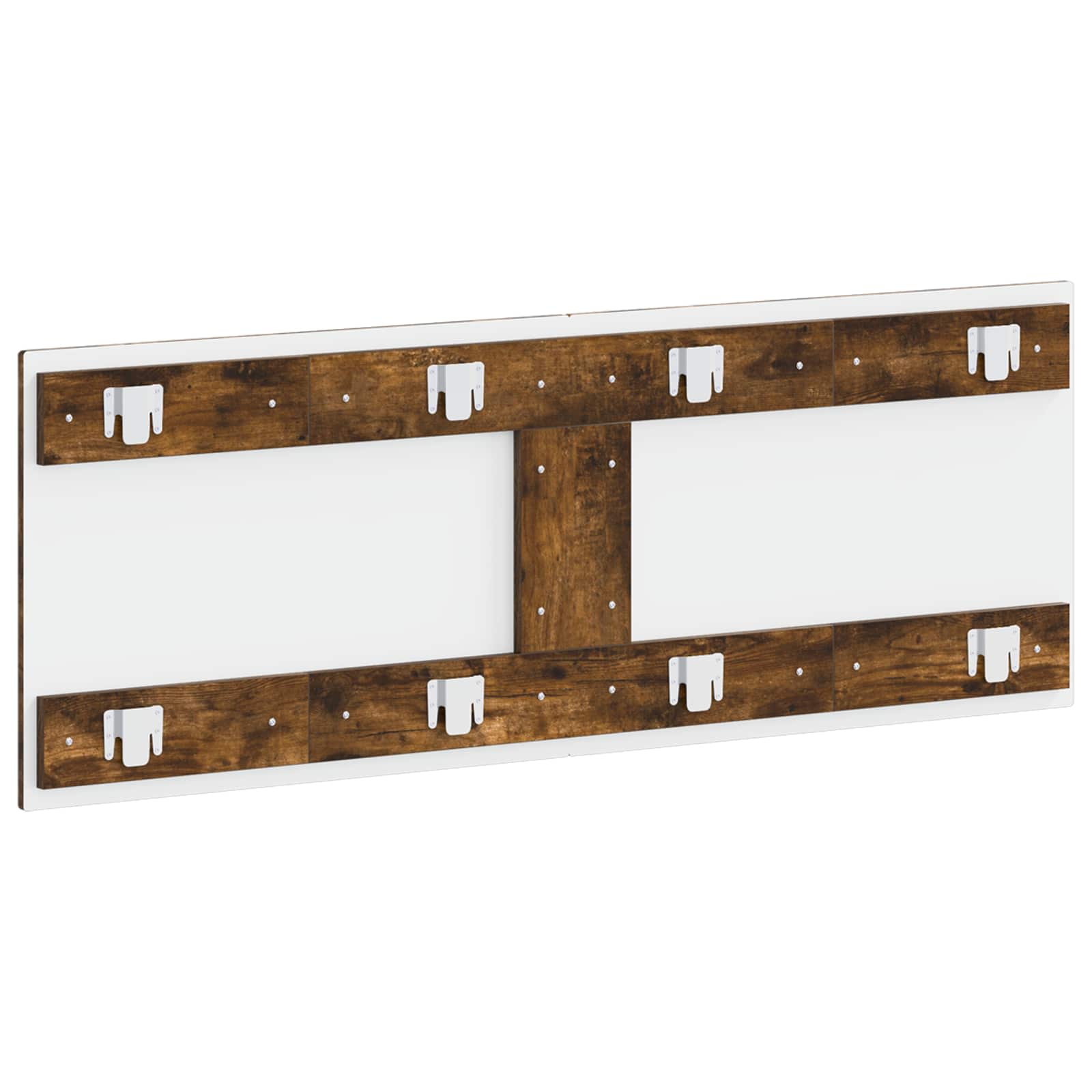 vidaXL Wall-Mounted Headboard BREDA Smoked Oak Engineered Wood 5