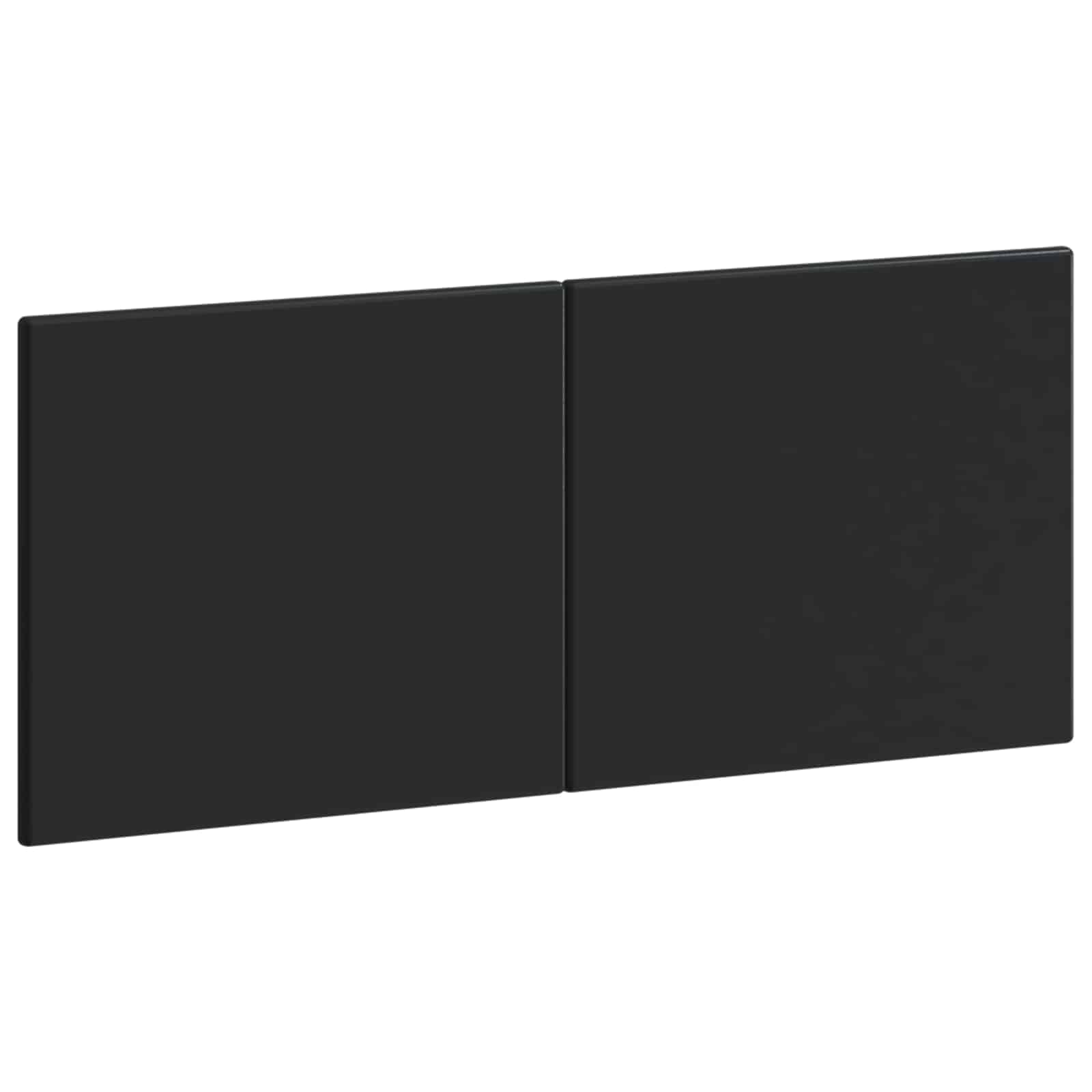vidaXL Wall-Mounted Headboard BREDA Black Engineered Wood 2