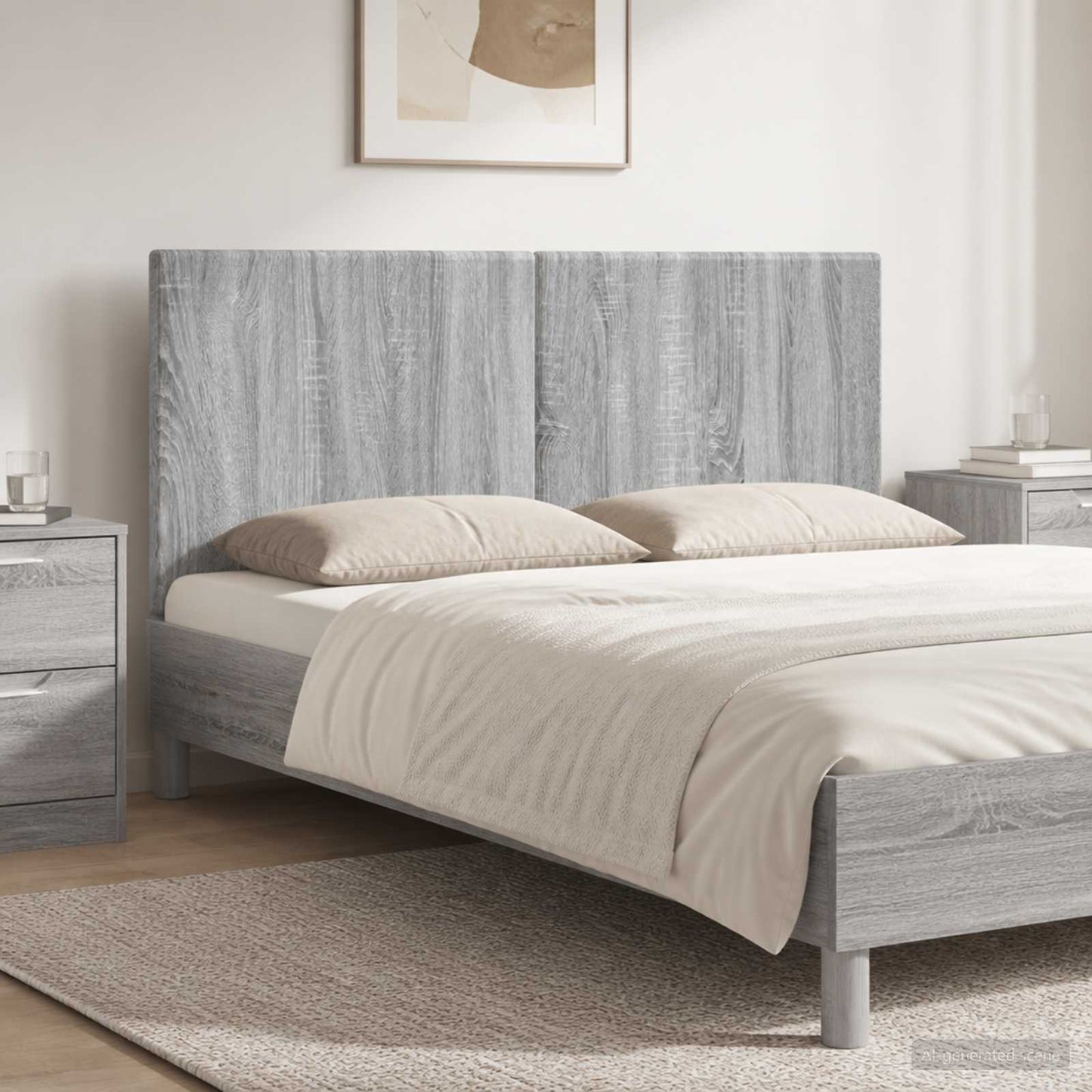 vidaXL Wall-Mounted Headboard BREDA Grey Sonoma Engineered Wood 1