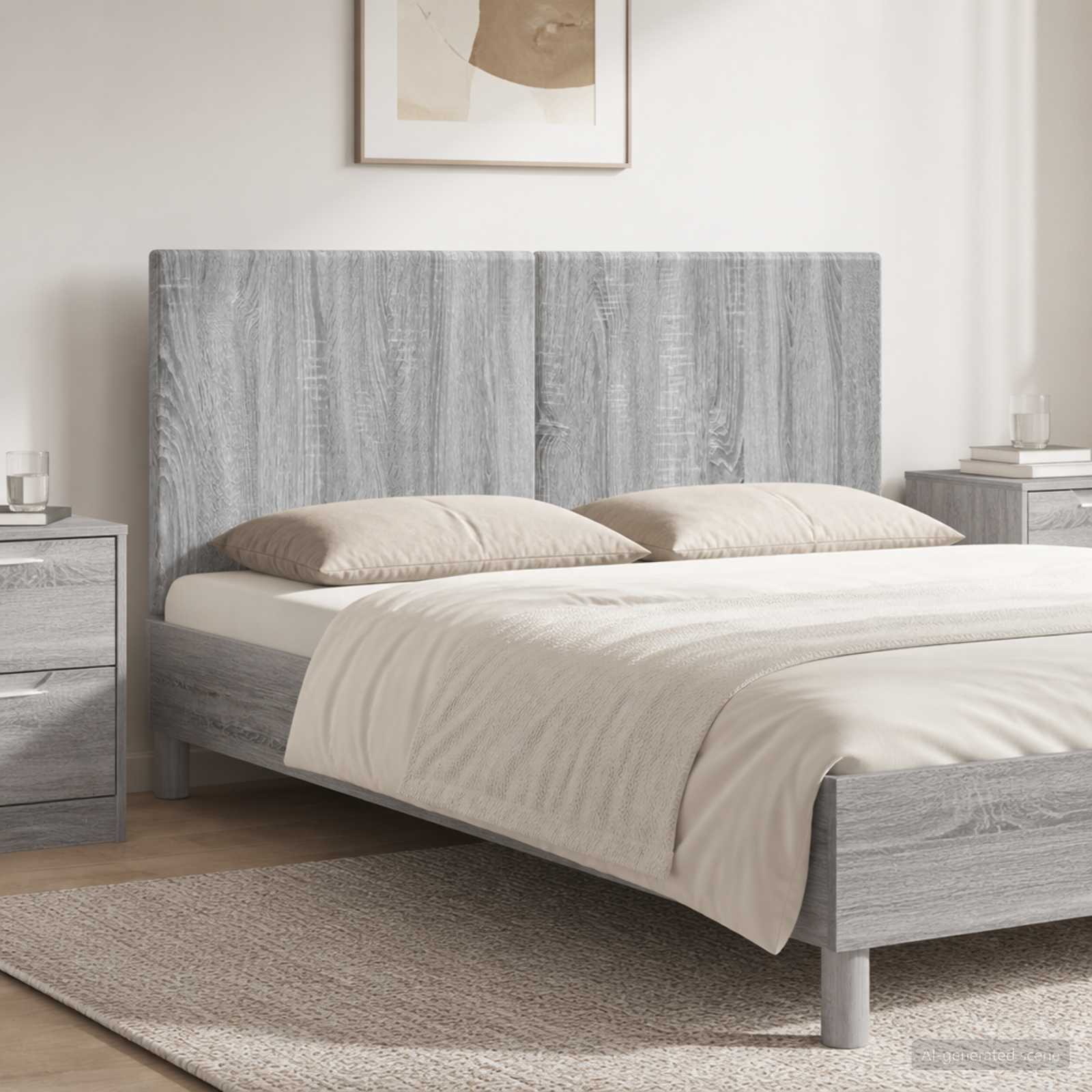 vidaXL Wall-Mounted Headboard BREDA Grey Sonoma Engineered Wood 1