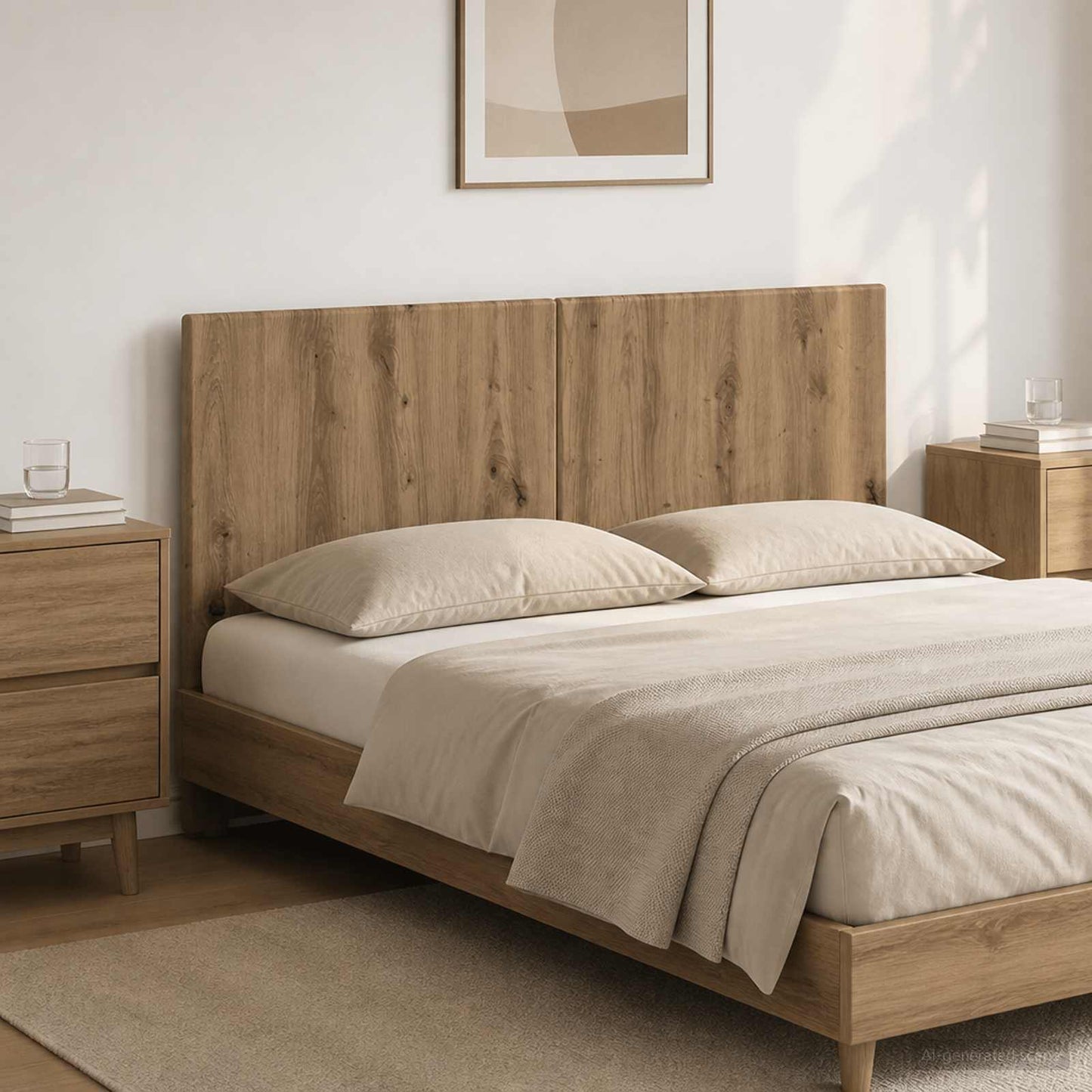 vidaXL Wall-Mounted Headboard BREDA Artisan Oak Engineered Wood 1