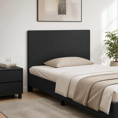 vidaXL Wall-Mounted Headboard BREDA Black Engineered Wood 1