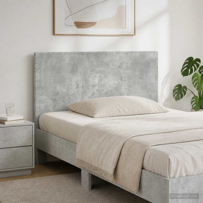 vidaXL Wall-Mounted Headboard BREDA Concrete Grey Engineered Wood 1