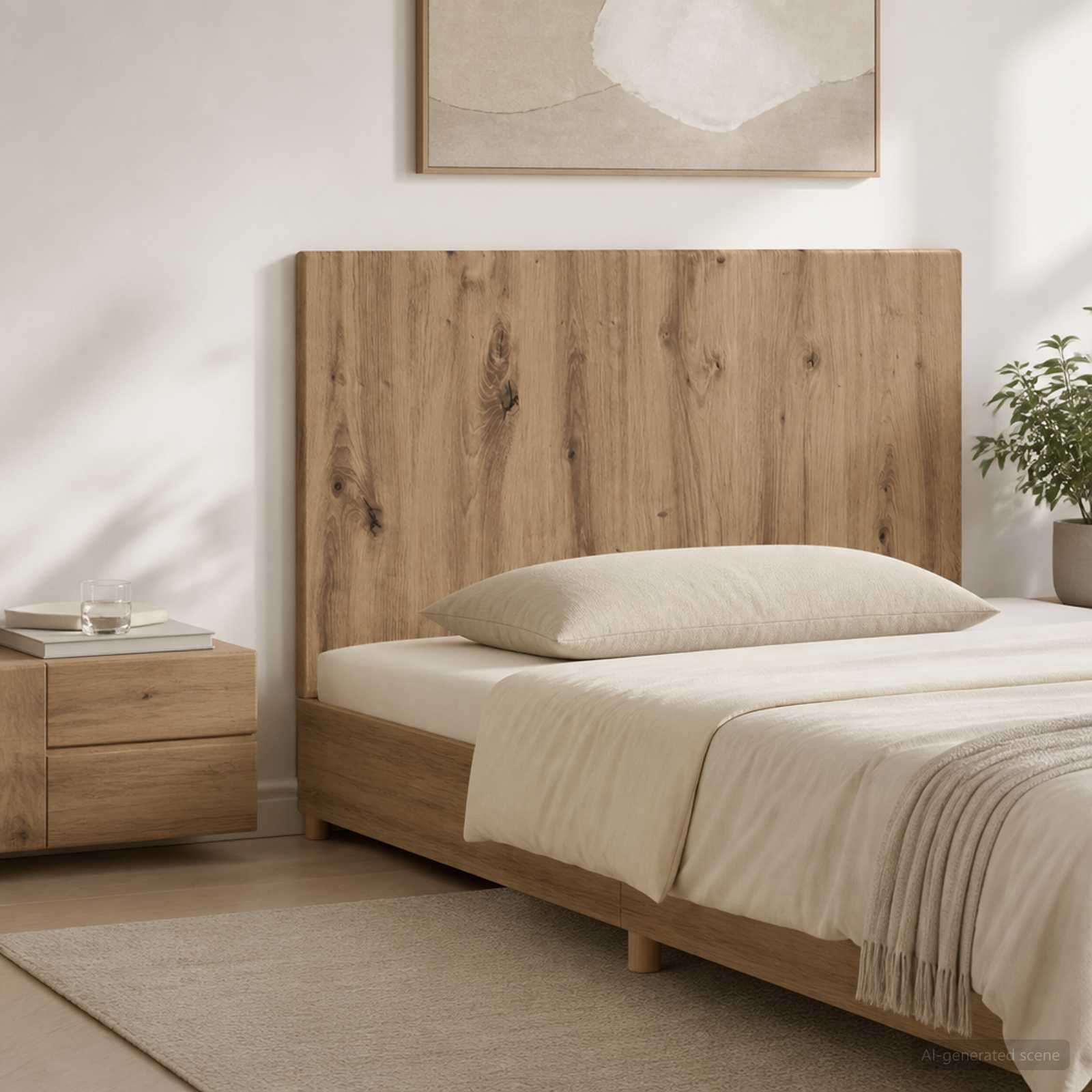 vidaXL Wall-Mounted Headboard BREDA Artisan Oak Engineered Wood 1