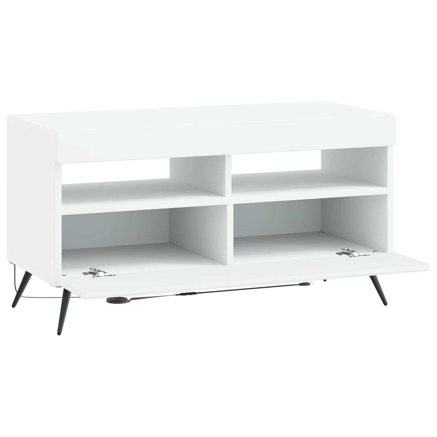 vidaXL LED TV Cabinet White Engineered Wood 5