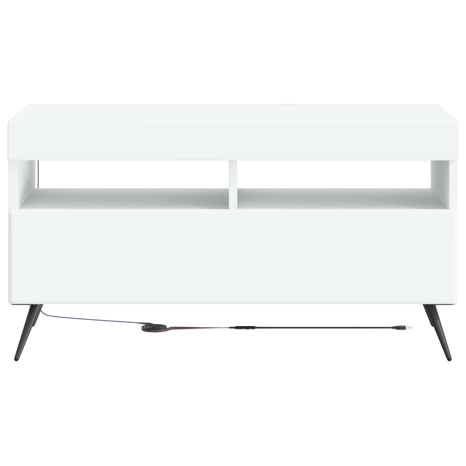 vidaXL LED TV Cabinet White Engineered Wood 6