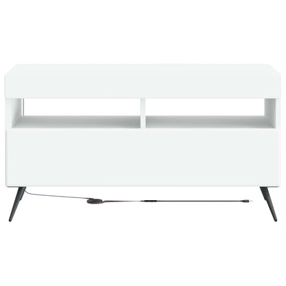 vidaXL LED TV Cabinet White Engineered Wood 6