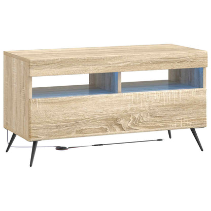 vidaXL LED TV Cabinet Sonoma Oak Engineered Wood 2