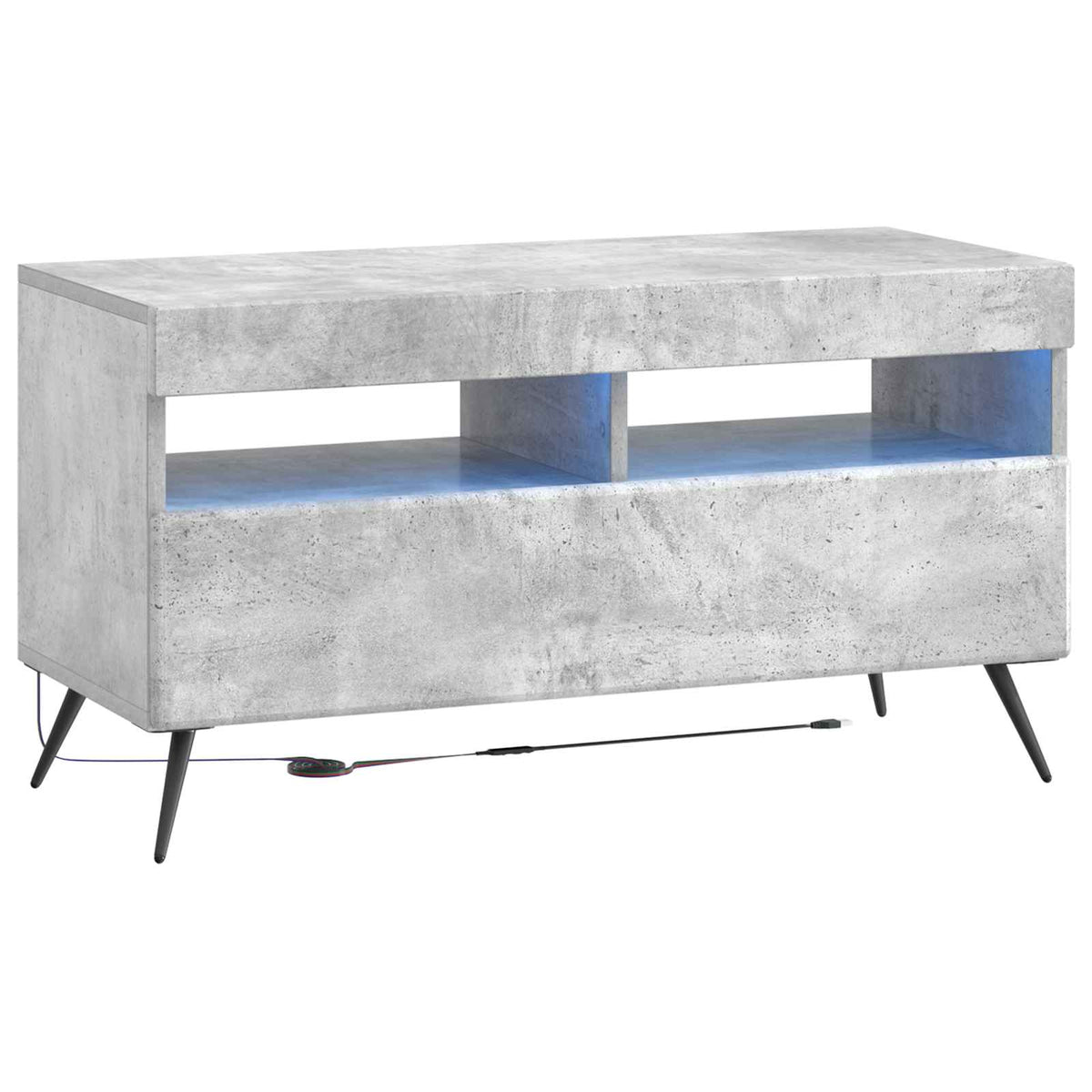 LED TV Cabinet Engineered Wood Concrete grey