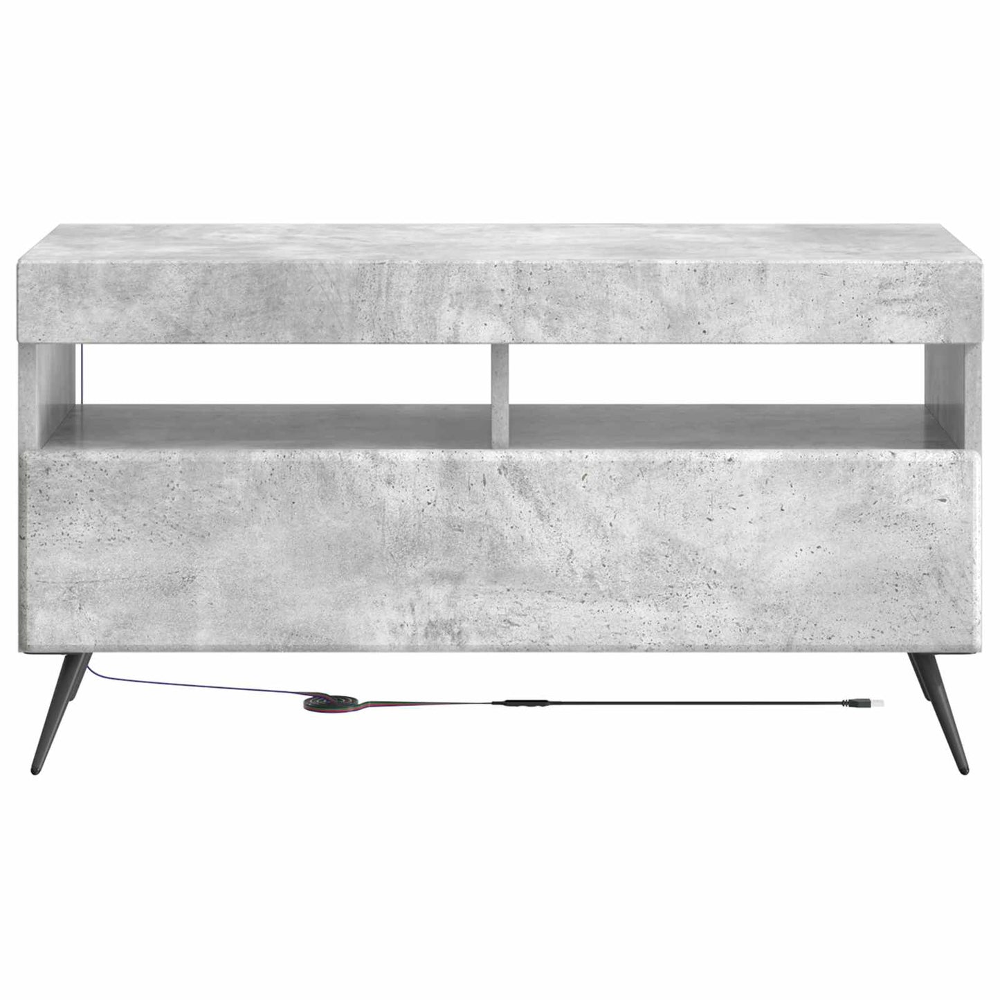 vidaXL LED TV Cabinet Concrete Grey Engineered Wood 6
