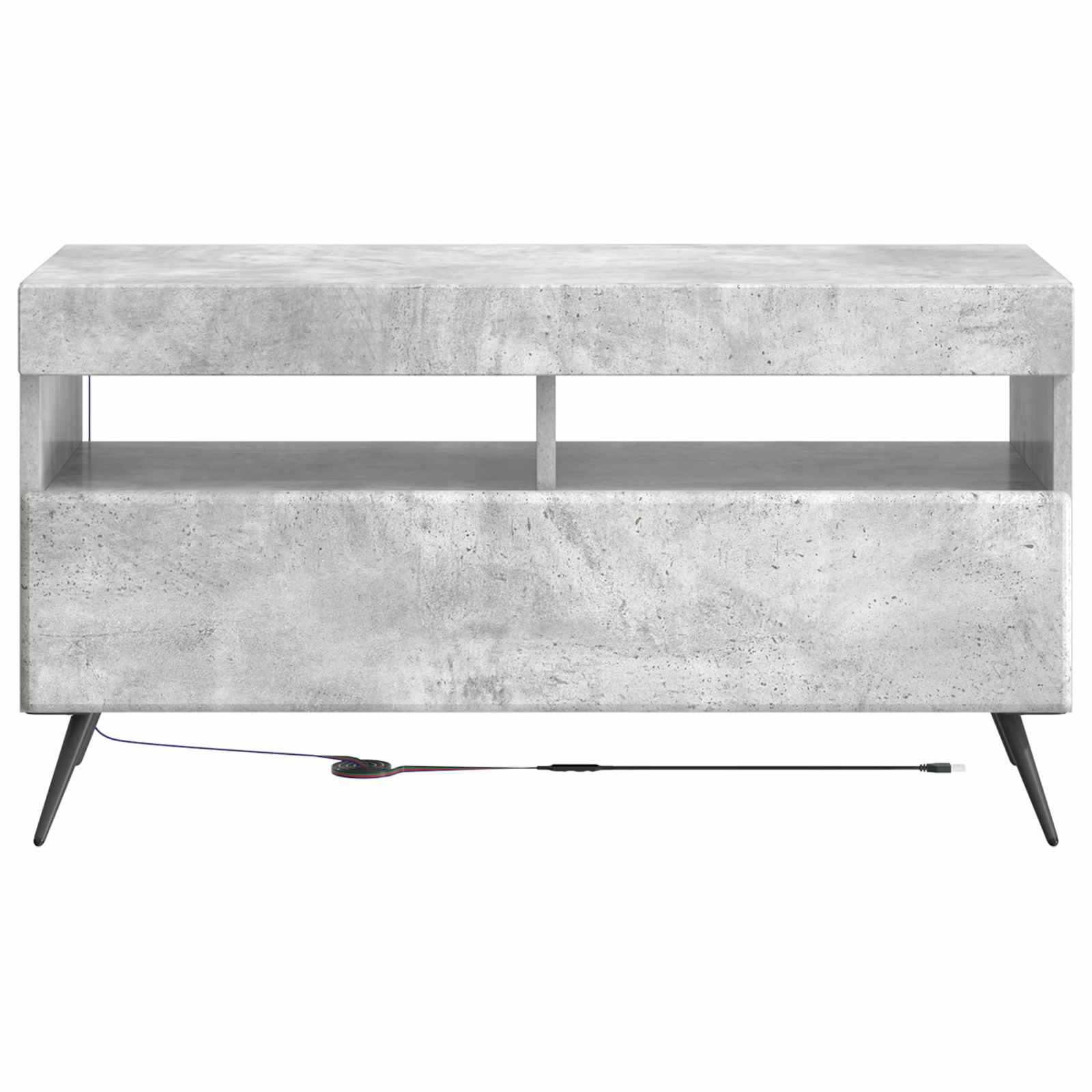 vidaXL LED TV Cabinet Concrete Grey Engineered Wood 6