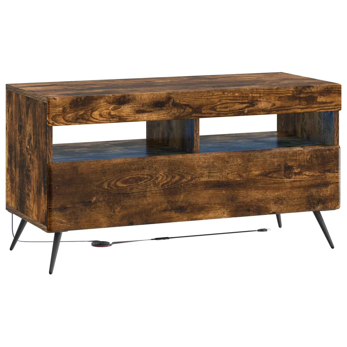 LED TV Cabinet Engineered Wood Smoked oak