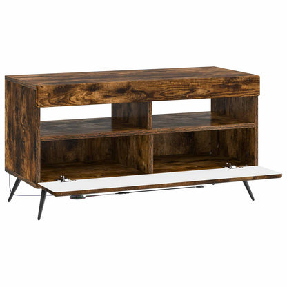 vidaXL LED TV Cabinet Smoked Oak Engineered Wood 5