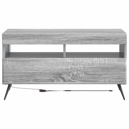 vidaXL LED TV Cabinet Grey Sonoma Engineered Wood 6