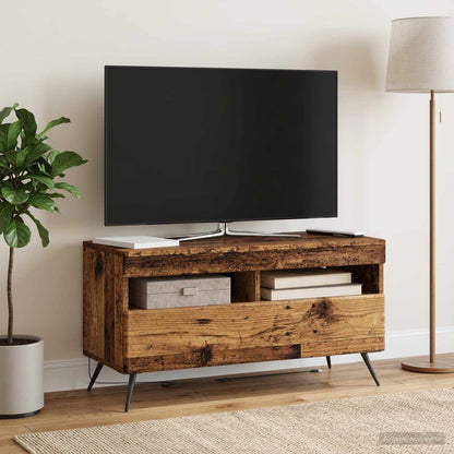 vidaXL LED TV Cabinet Old Wood Engineered Wood 1