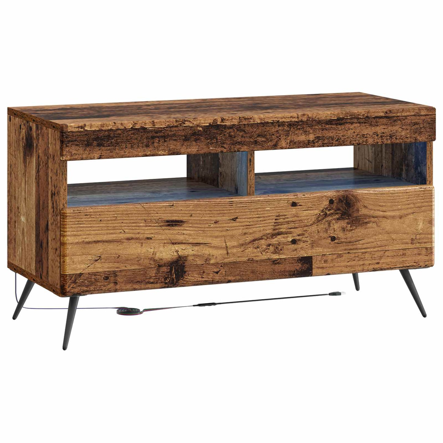 vidaXL LED TV Cabinet Old Wood Engineered Wood 2