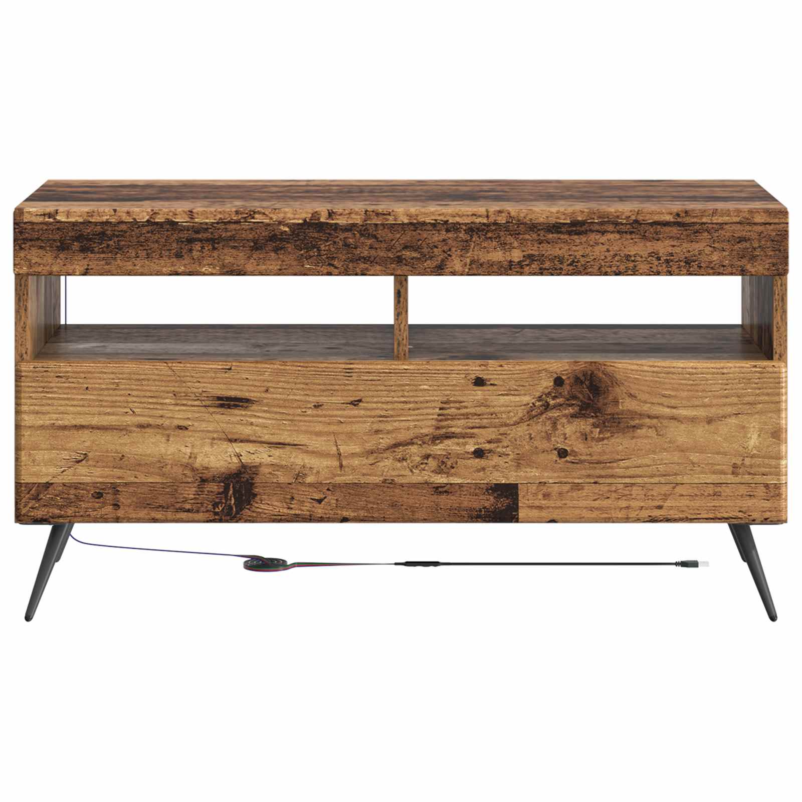 vidaXL LED TV Cabinet Old Wood Engineered Wood 6
