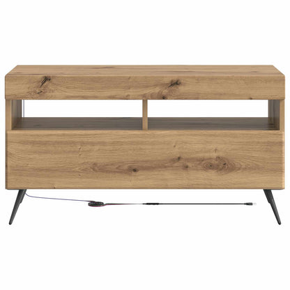 vidaXL LED TV Cabinet Artisan Oak Engineered Wood 6